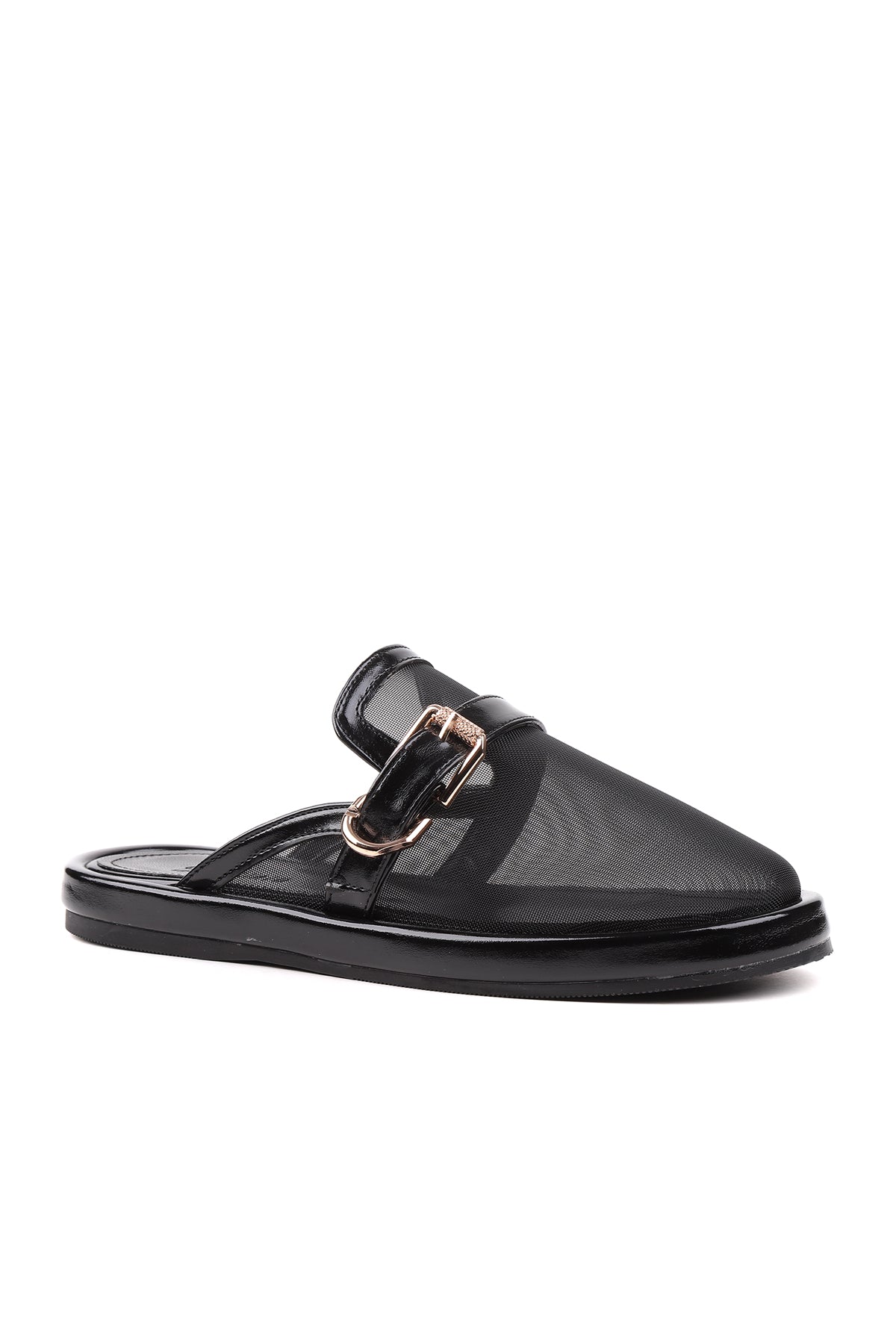Lucia şık kadın terlik siyah detay