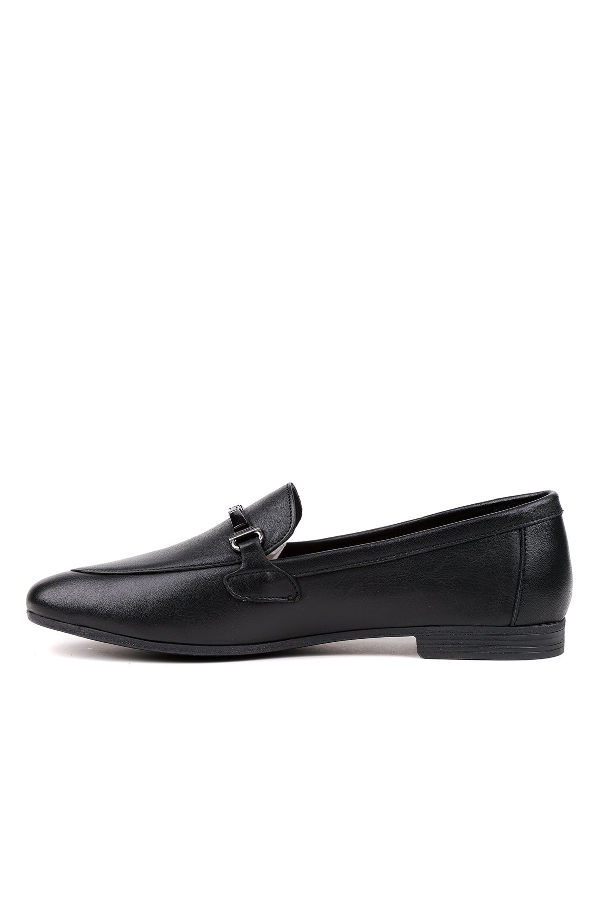 STATO Verona metal tokalı kadın loafer siyah