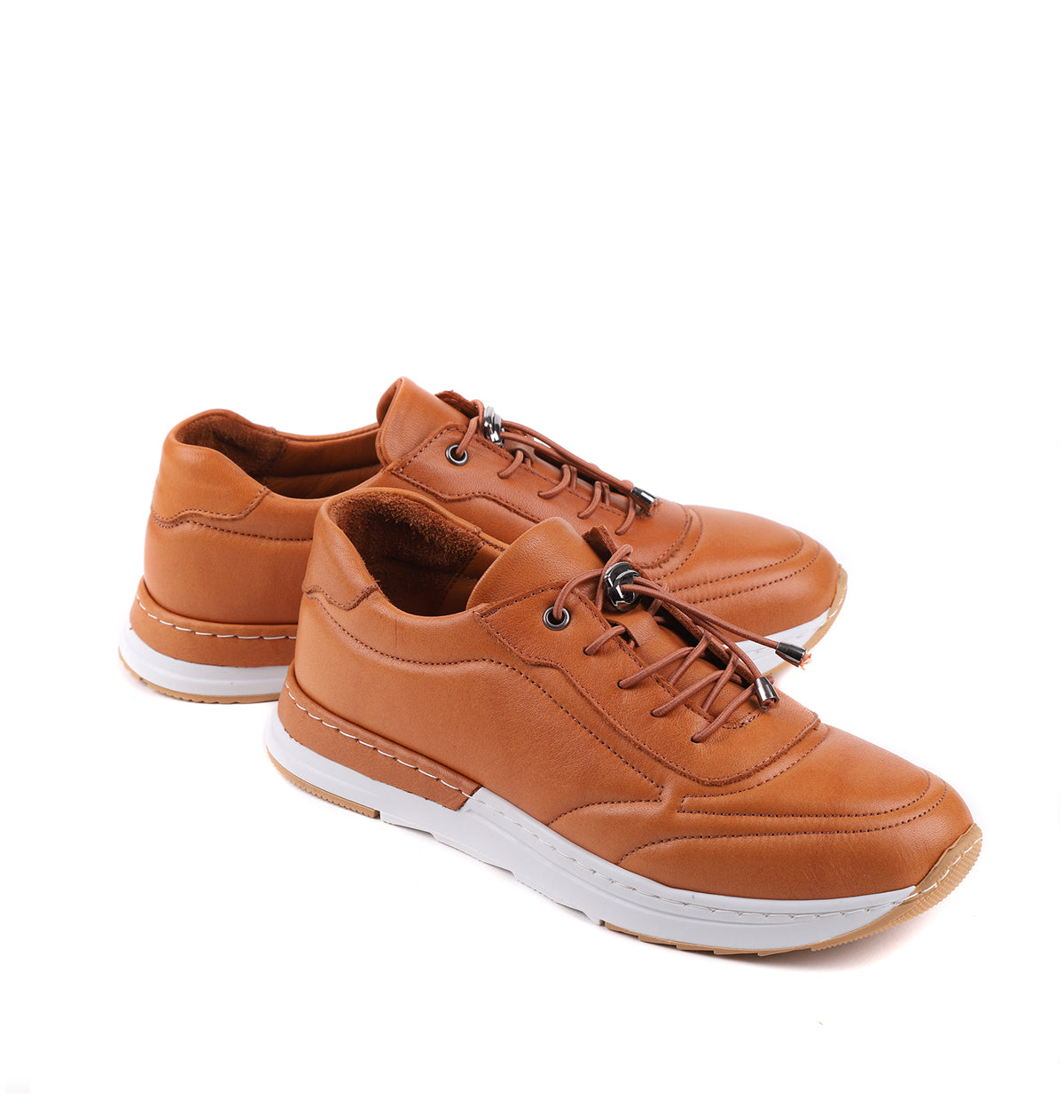 STATO Wex hakiki deri şehir stili kadın sneaker taba