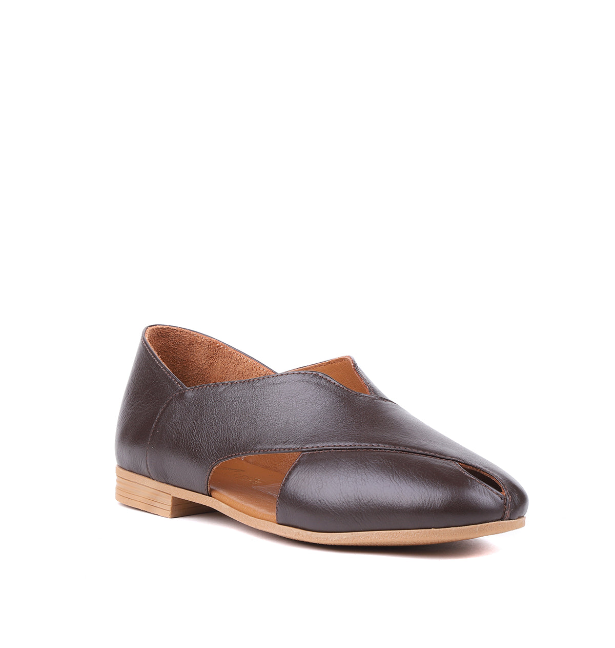 STATO Cavel minimal kesim kadın loafer kahverengi