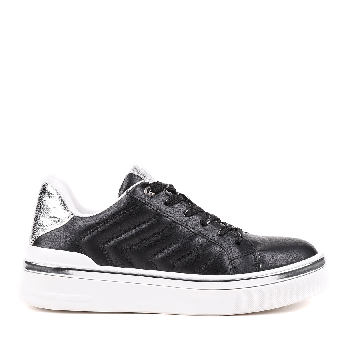 STATO Nova kapitone detaylı kadın sneaker siyah