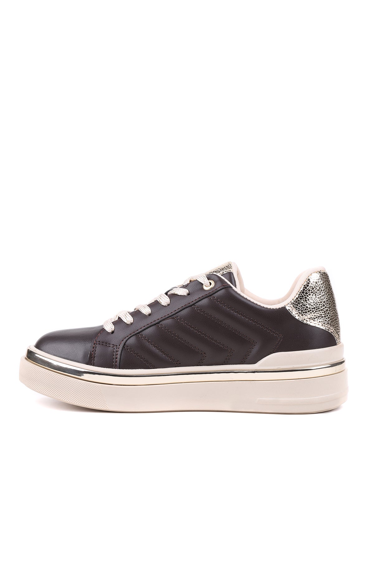 Acı kahve kadın sneaker STATO Nova yakın çekim