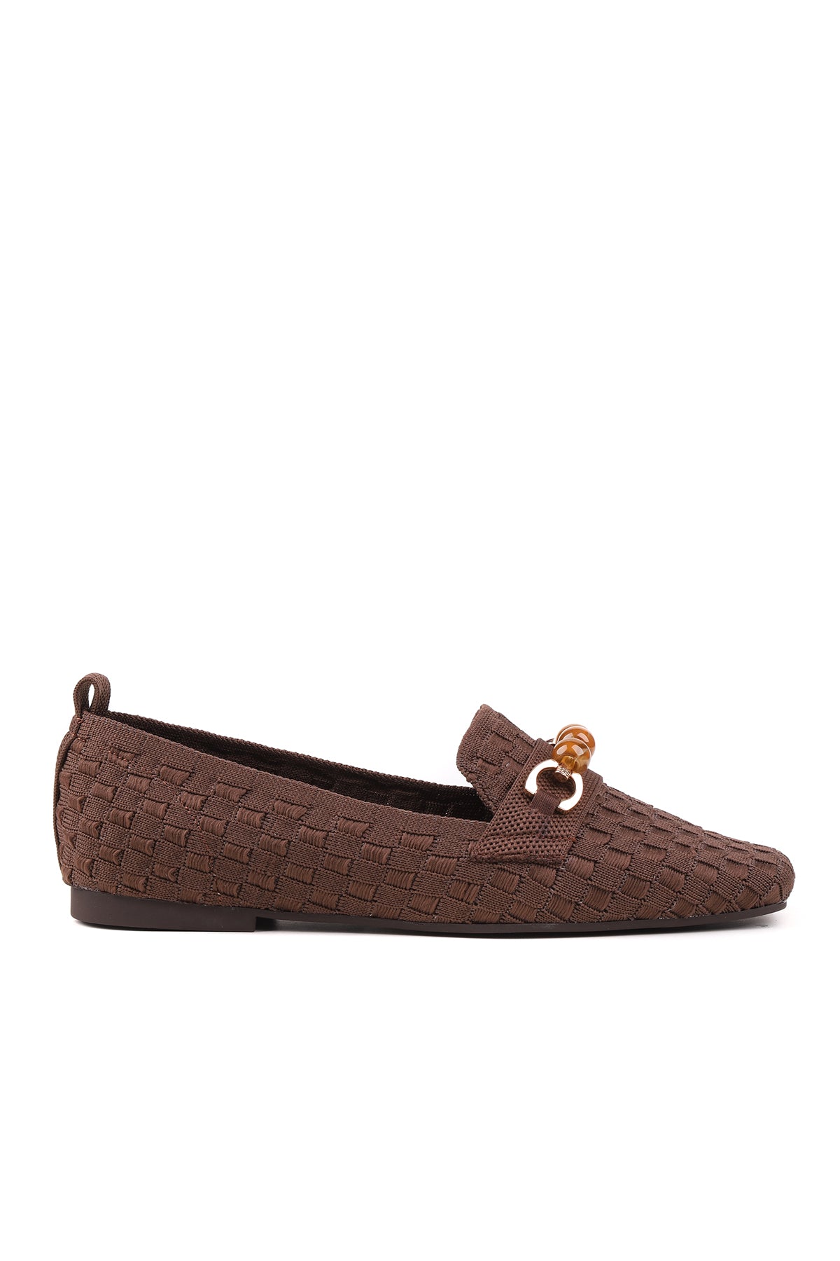 Elis triko kadın babet kahve detay