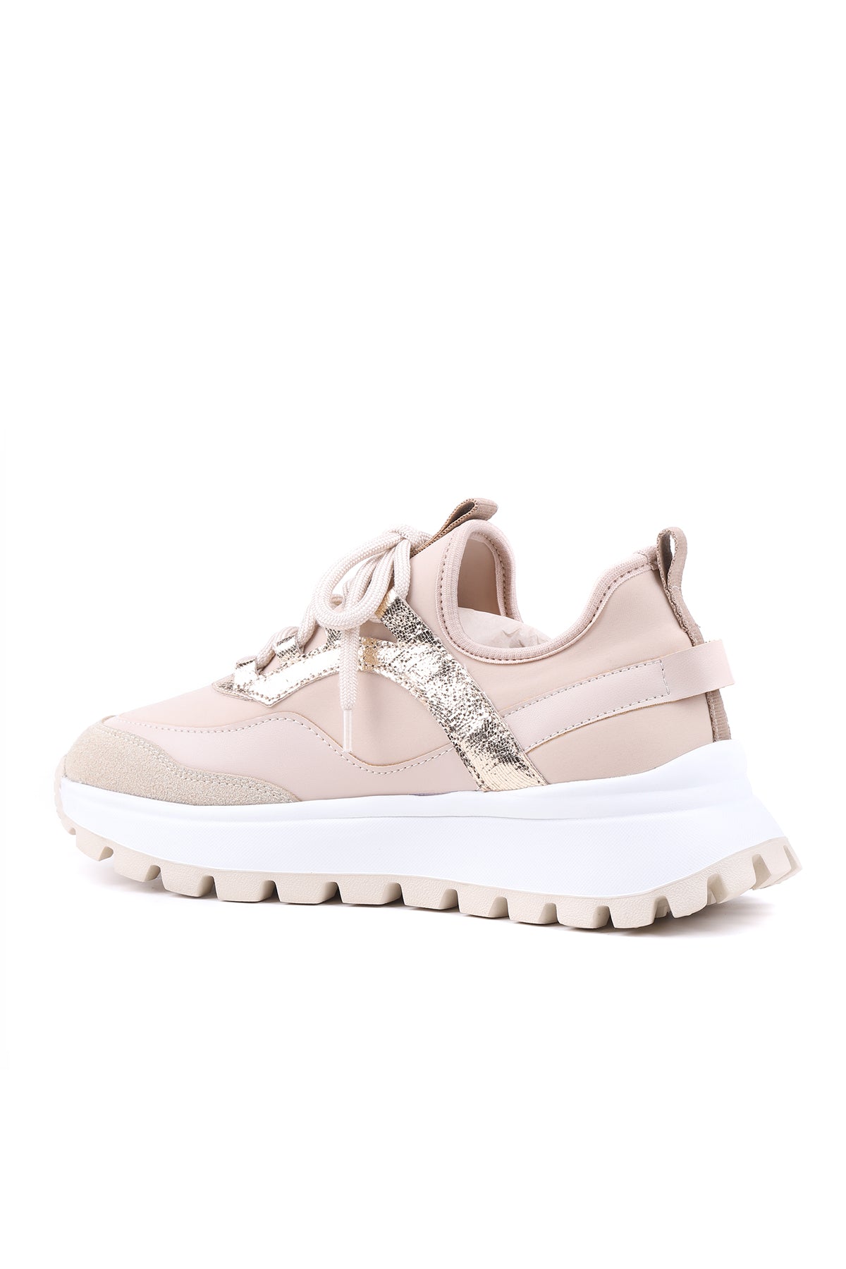 STATO Aura sneaker bej kombin görünümü