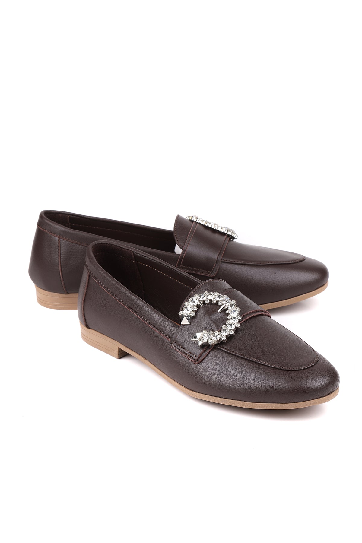 Kahverengi cilt kadın loafer – STATO Milano
