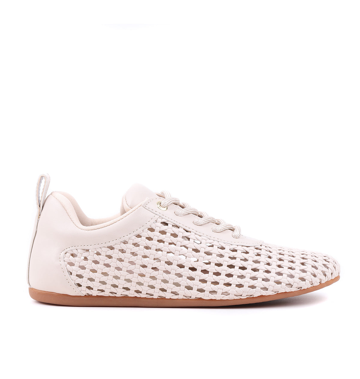STATO Lina örgü dokulu kadın sneaker bej