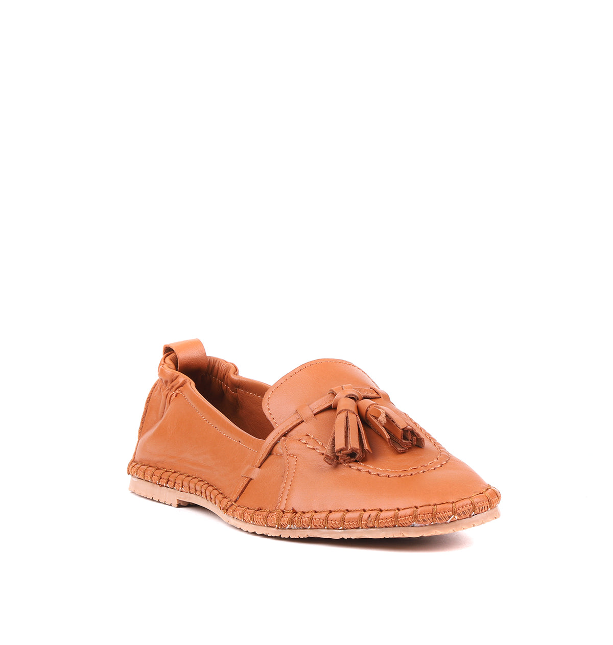 STATO Zurich püskül detaylı kadın loafer taba