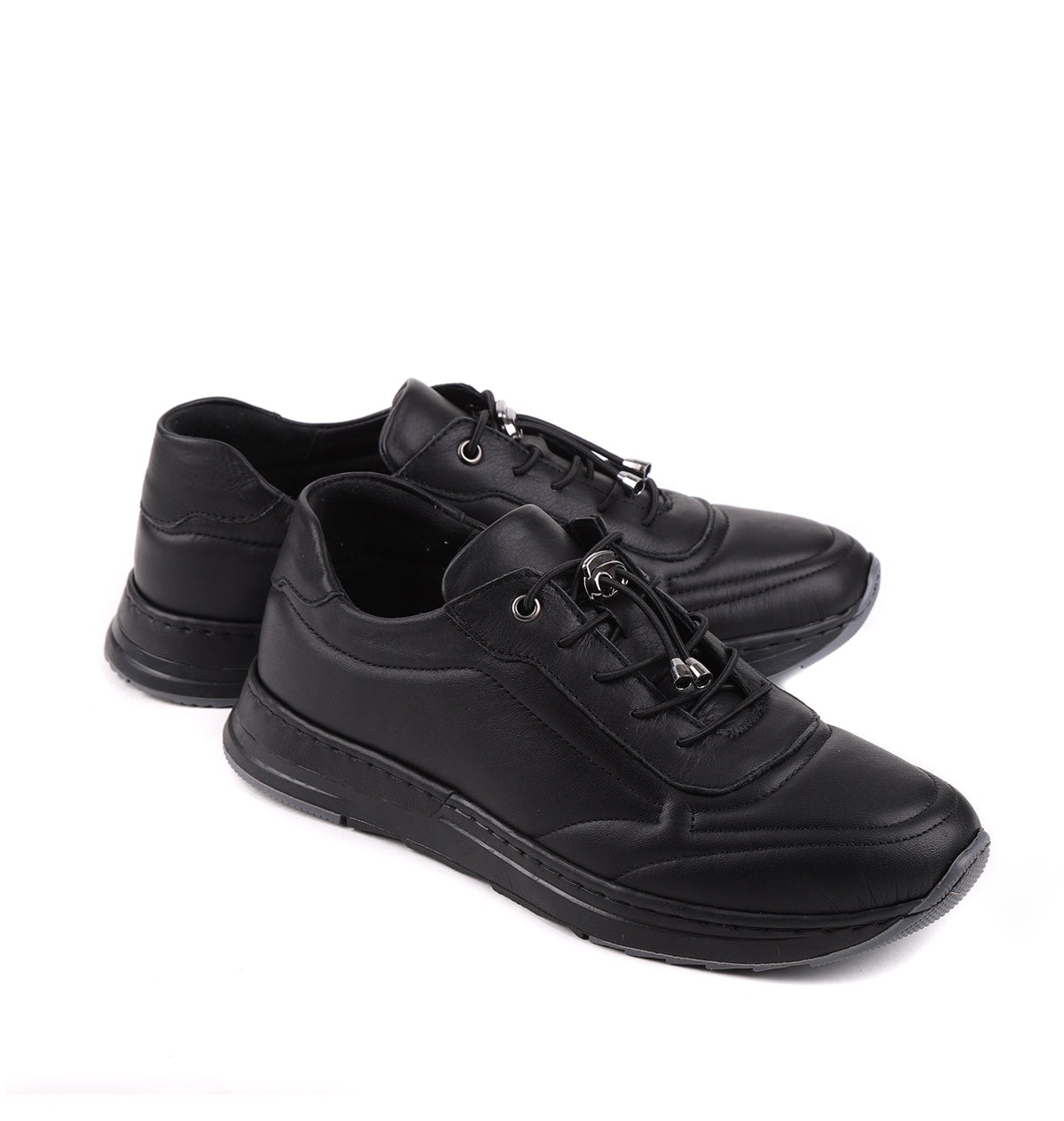 STATO Wex hakiki deri şehir stili kadın sneaker siyah