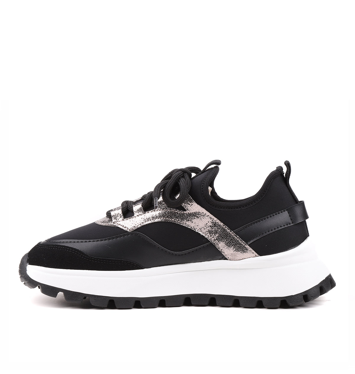 STATO Aura hafif kalın taban kadın sneaker siyah