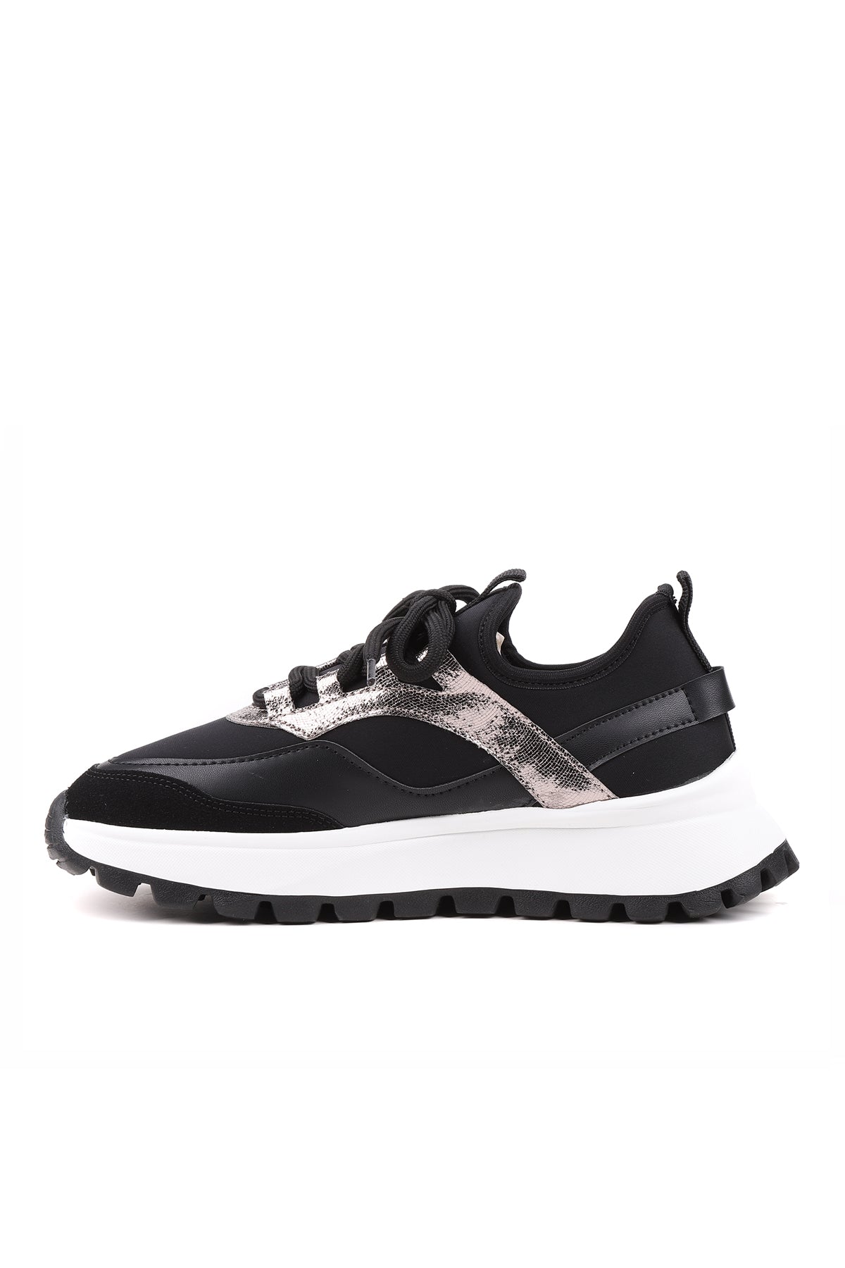STATO Aura hafif kalın taban kadın sneaker siyah