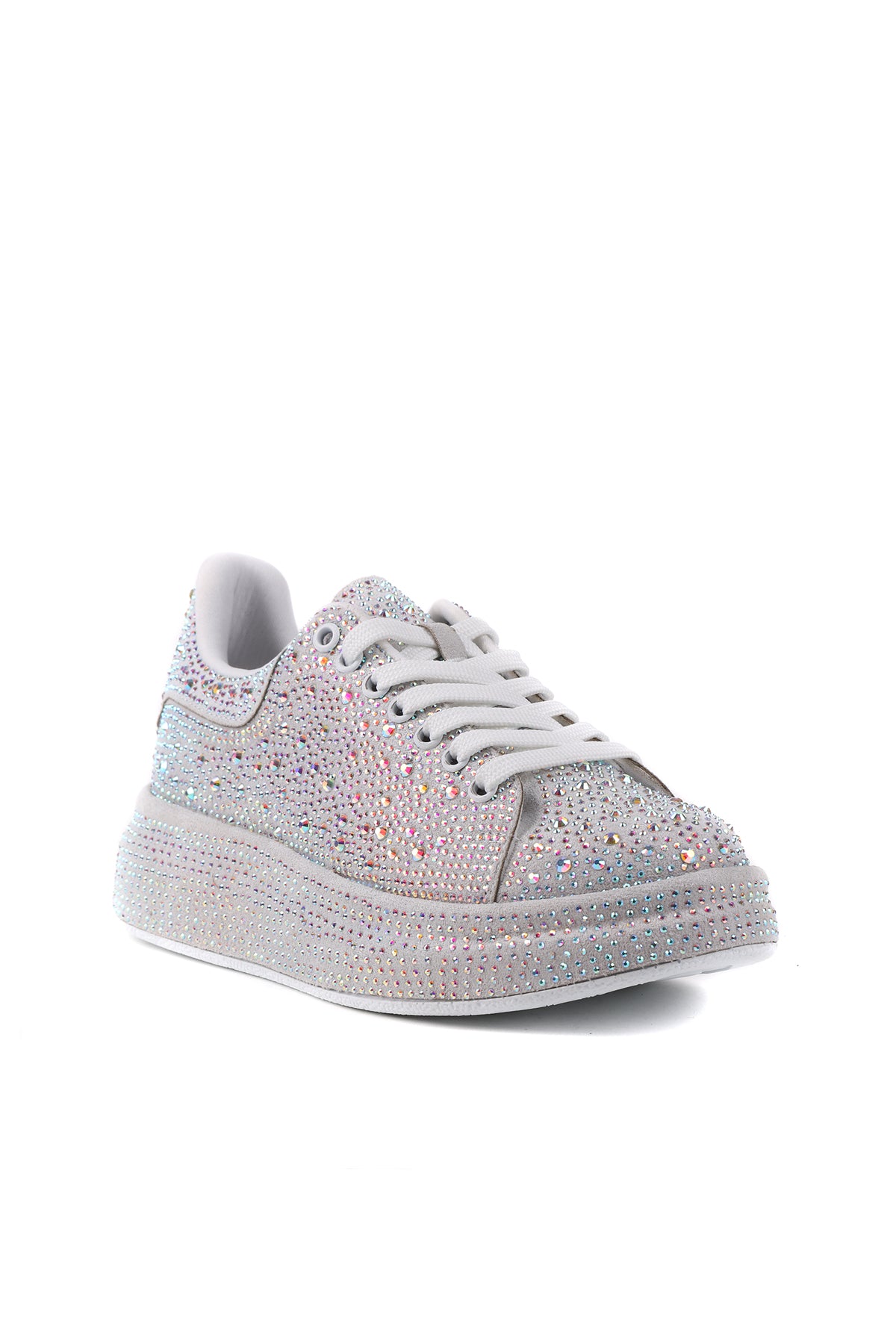 Gümüş sneaker STATO Lessa yandan görünüm