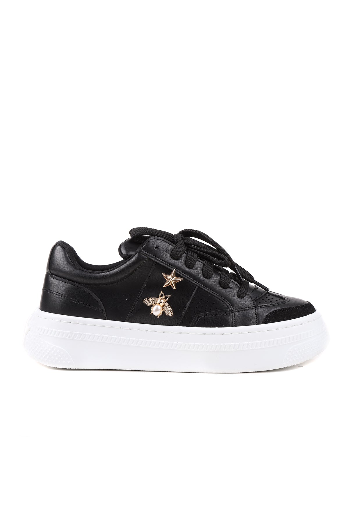 Core siyah kadın sneaker detay görünüm