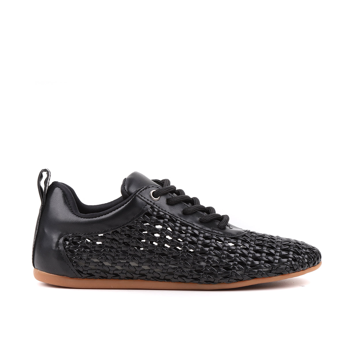 STATO Lina örgü dokulu kadın sneaker siyah