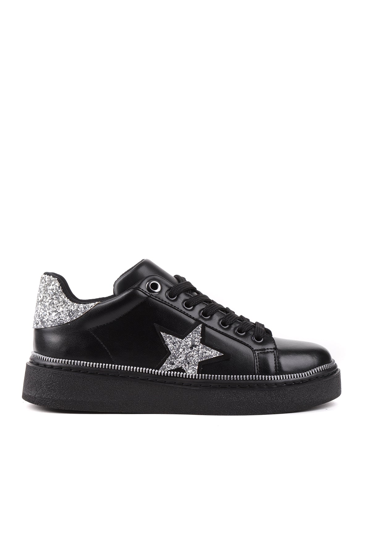 Siyah kadın sneaker STATO Nexo yakın çekim