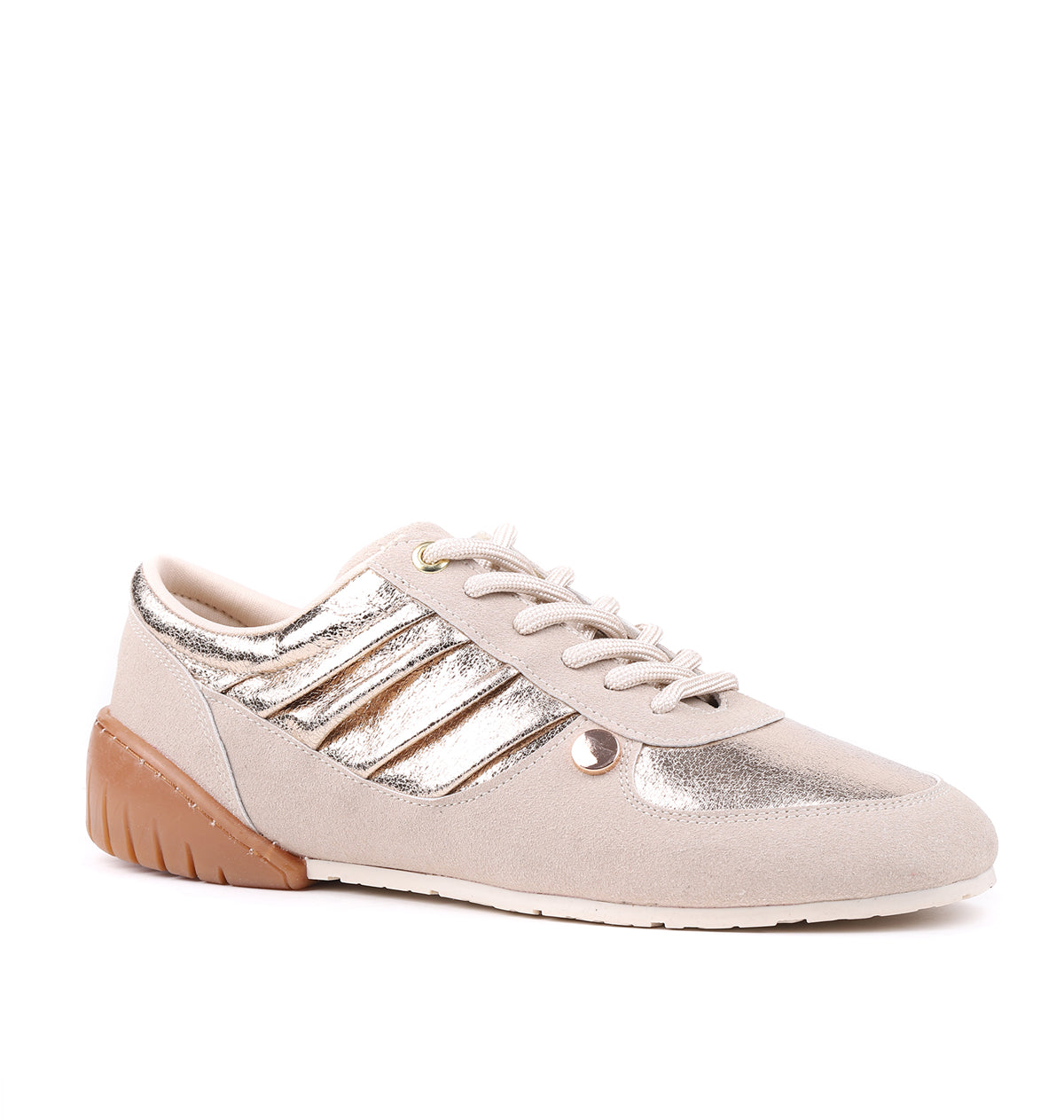 STATO Frame bağcıklı spor kadın sneaker bej