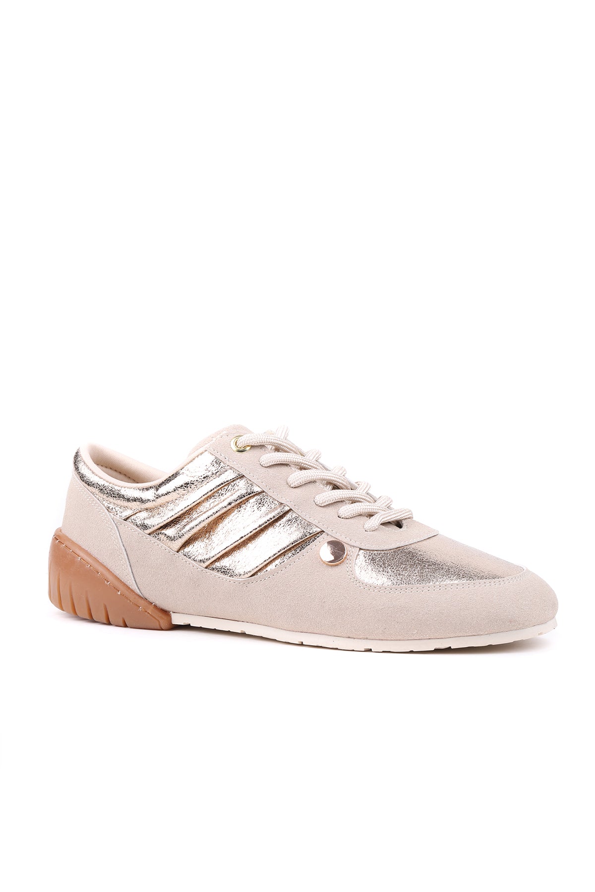 STATO Frame bağcıklı spor kadın sneaker bej