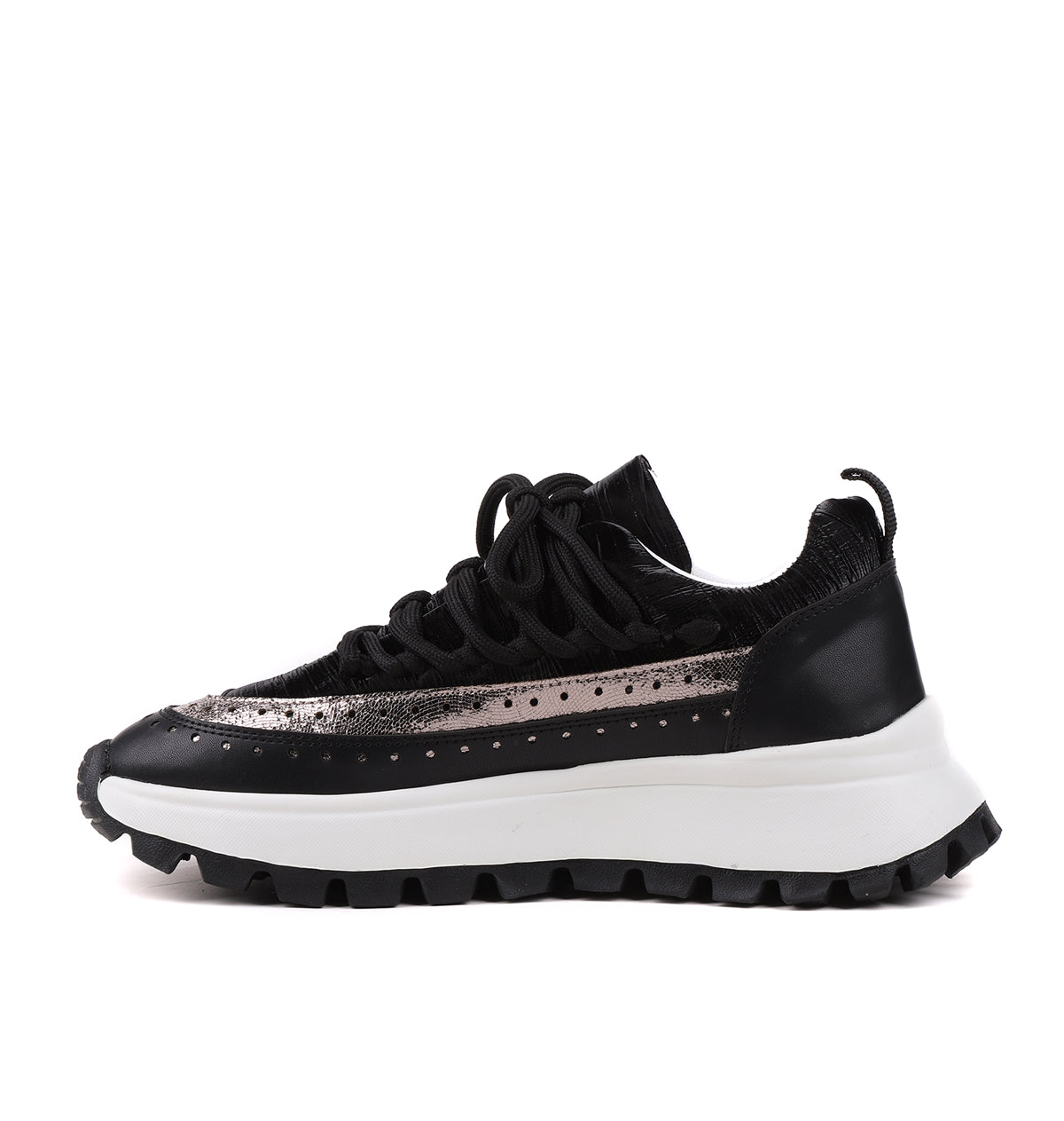 STATO Regina kalın taban kadın sneaker siyah