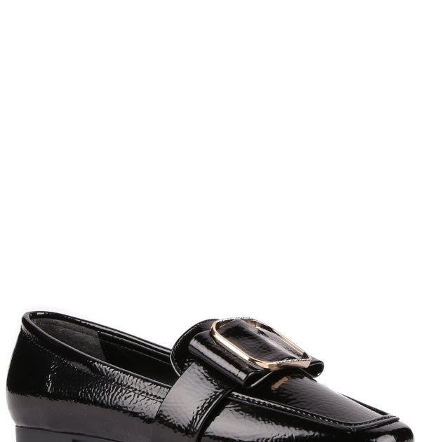 STATO Varnel tokalı kadın loafer siyah