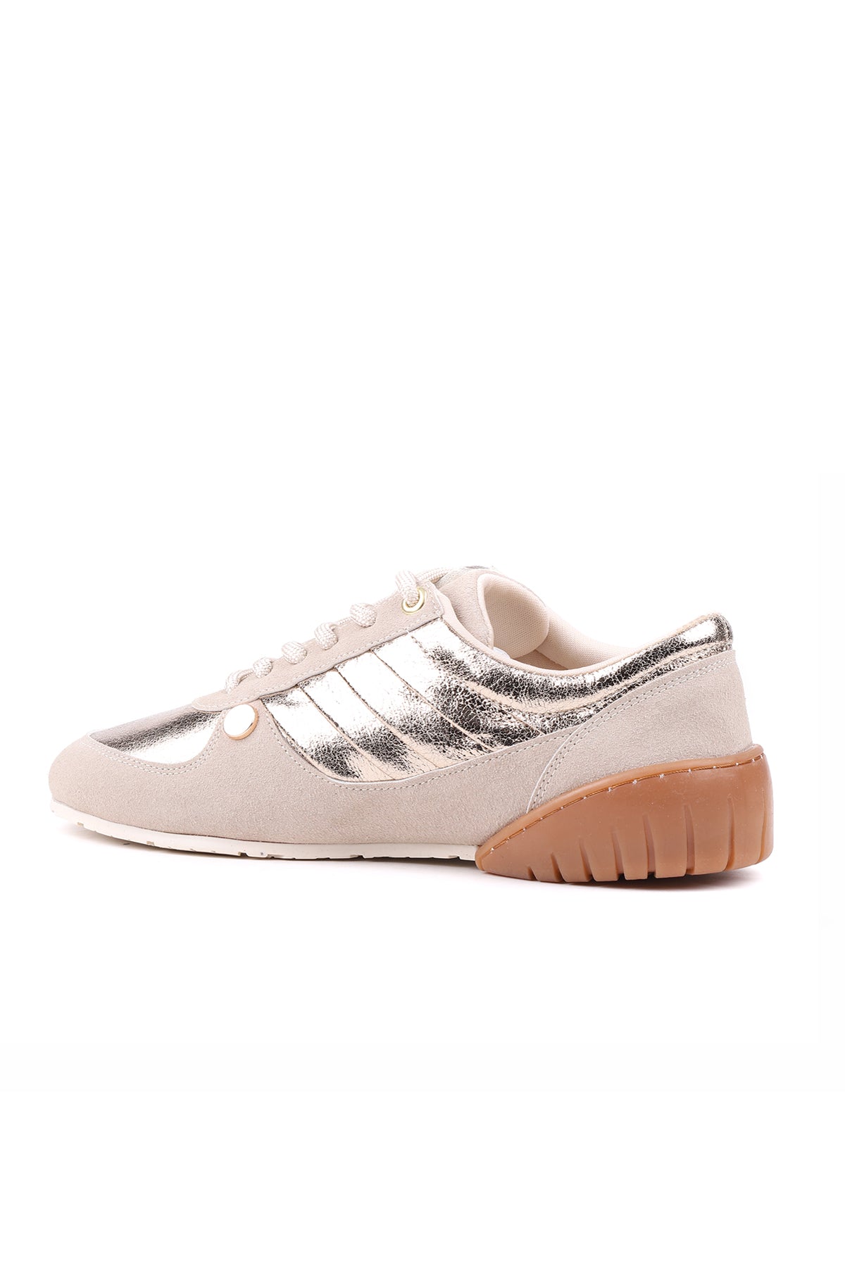 Bej kadın sneaker STATO Frame yakın çekim