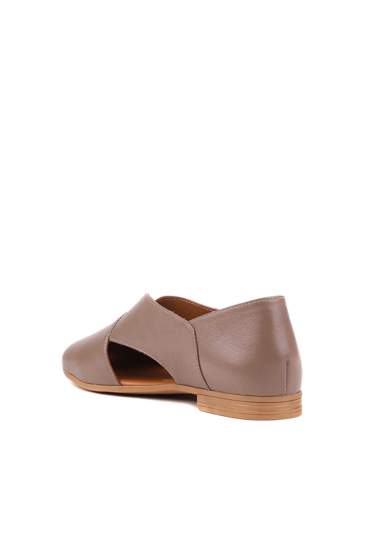 STATO Cavel minimal kesim kadın loafer vizon
