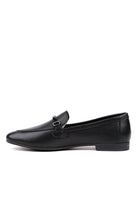 STATO Verona metal tokalı kadın loafer siyah