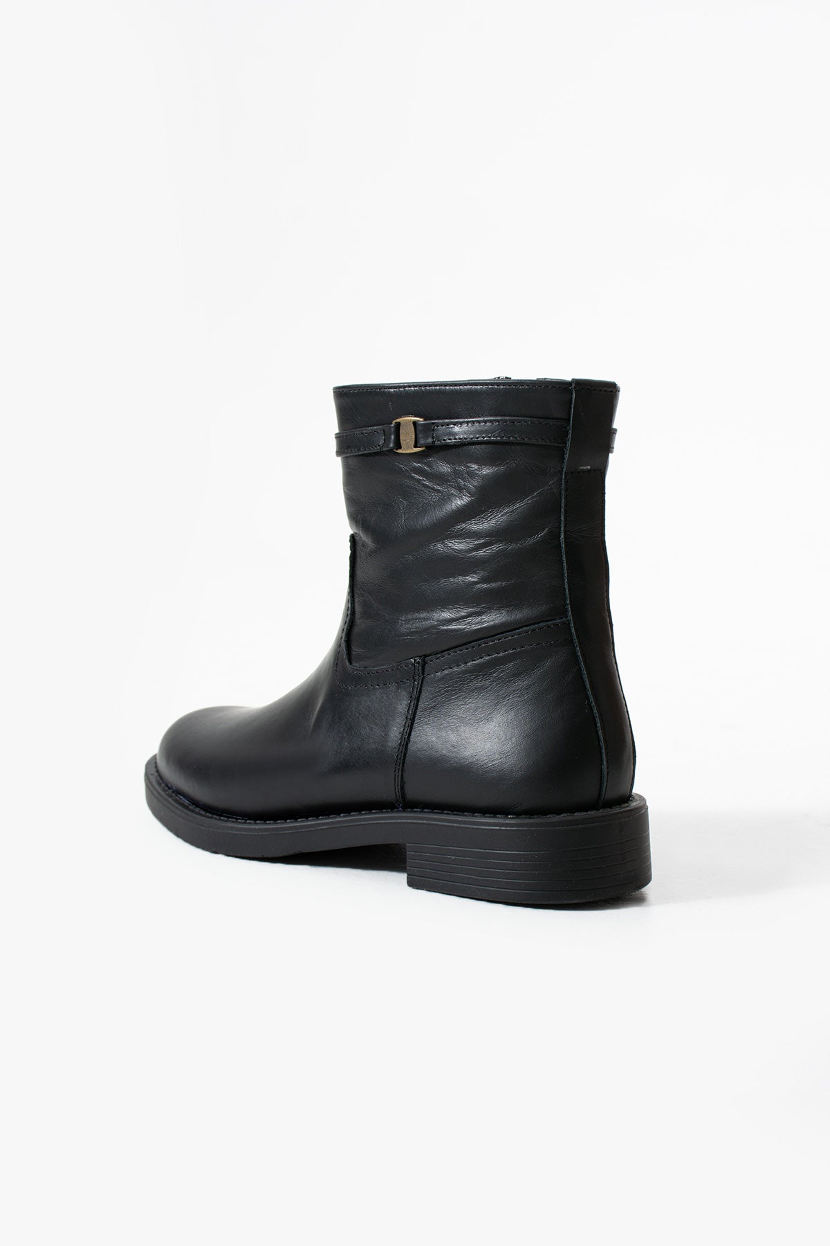 Siyah Hakiki Deri Kadın Bot 217151154-01