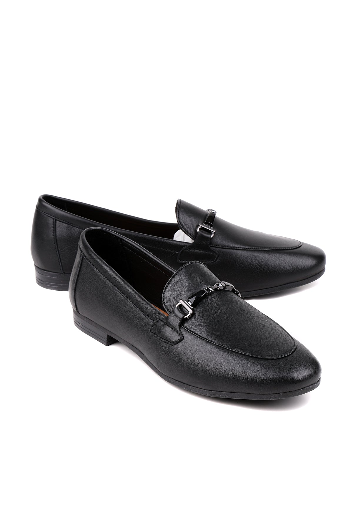 Siyah cilt kadın loafer – STATO Verona