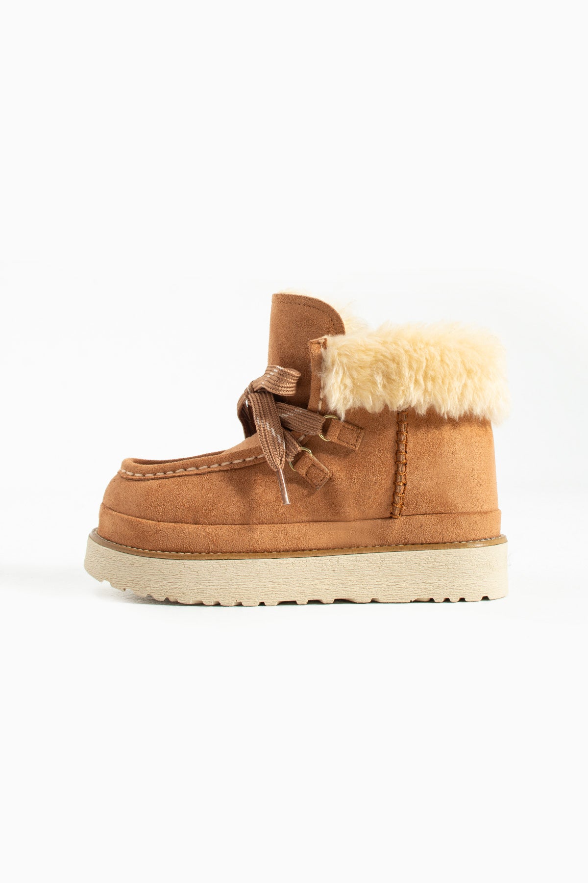 Süet Kışlık İçi Kürklü Kadın Taba Bot