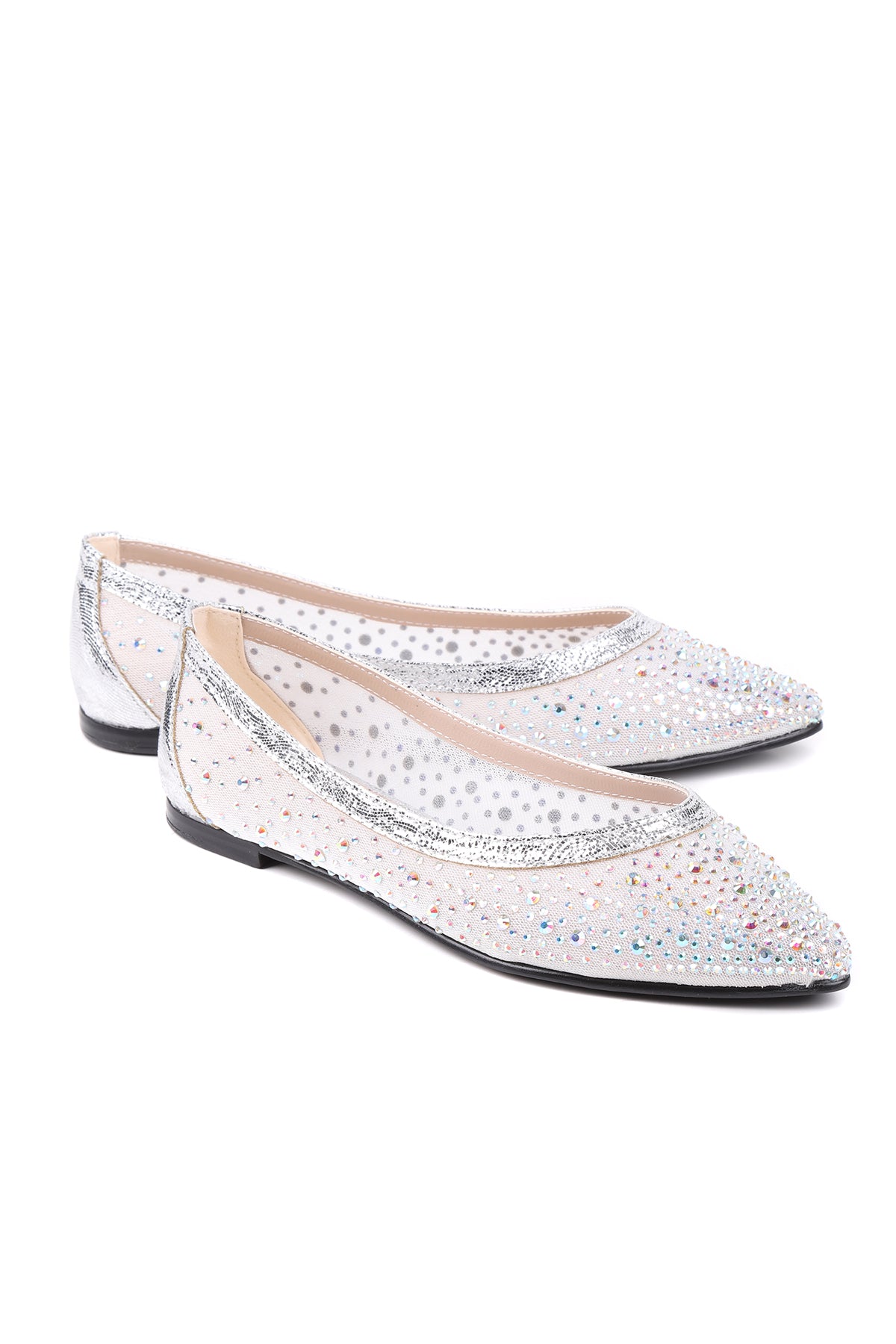 Gümüş taşlı kadın babet – STATO Poly