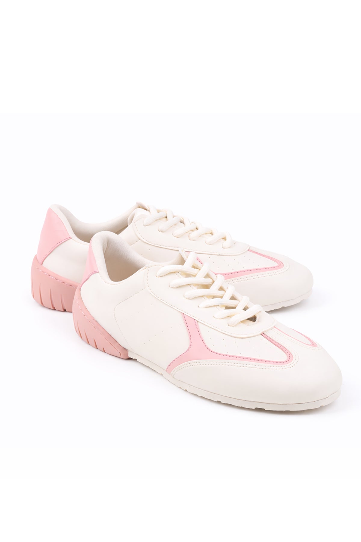 Beyaz pudra kadın sneaker – STATO Noir