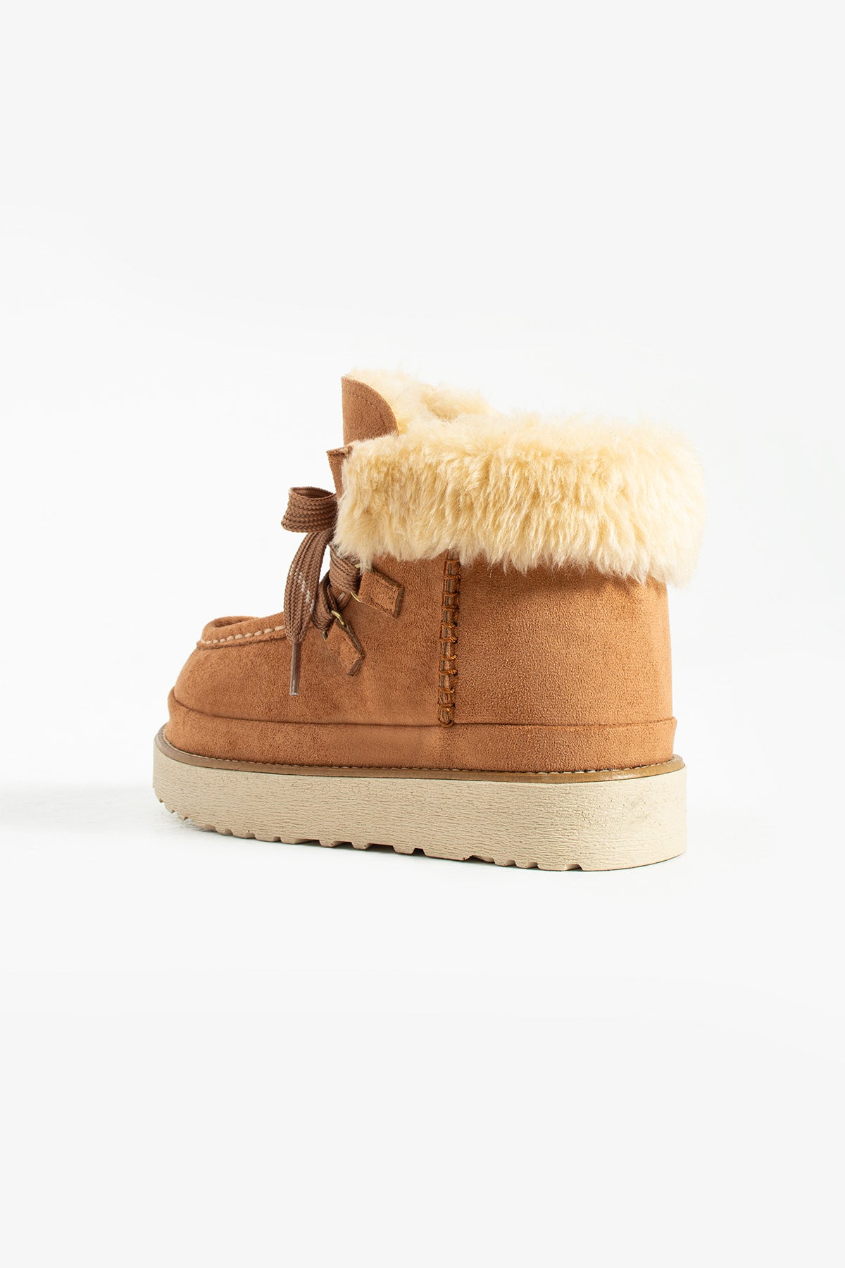 Süet Kışlık İçi Kürklü Kadın Taba Bot
