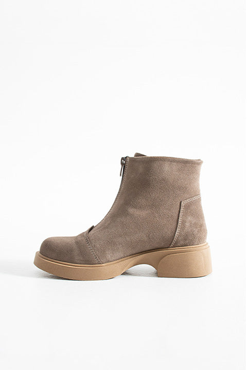 217451115-32 Zenne Kadın Bot Vizon Deri Süet