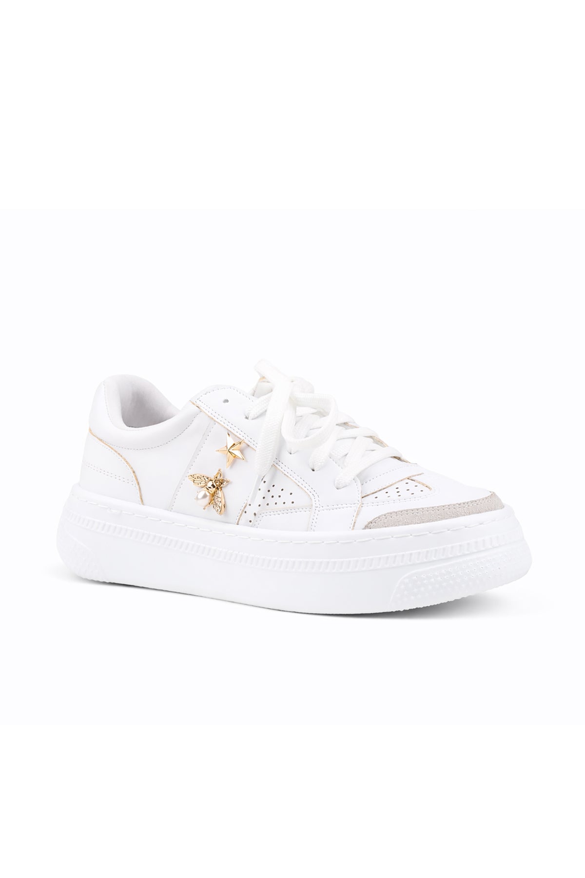 Beyaz kadın sneaker STATO Core yakın çekim