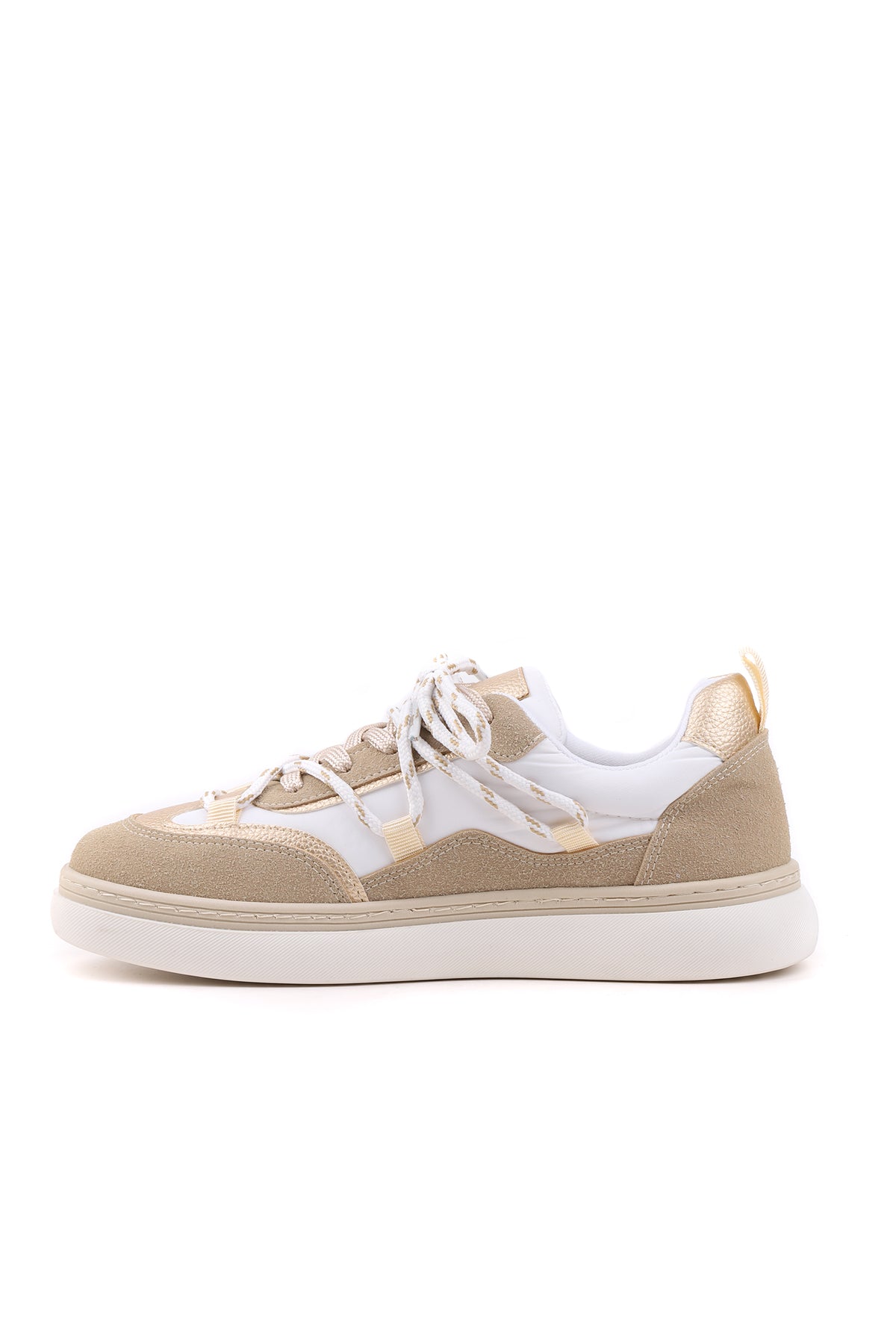 Altın kadın sneaker STATO Roman yakın çekim