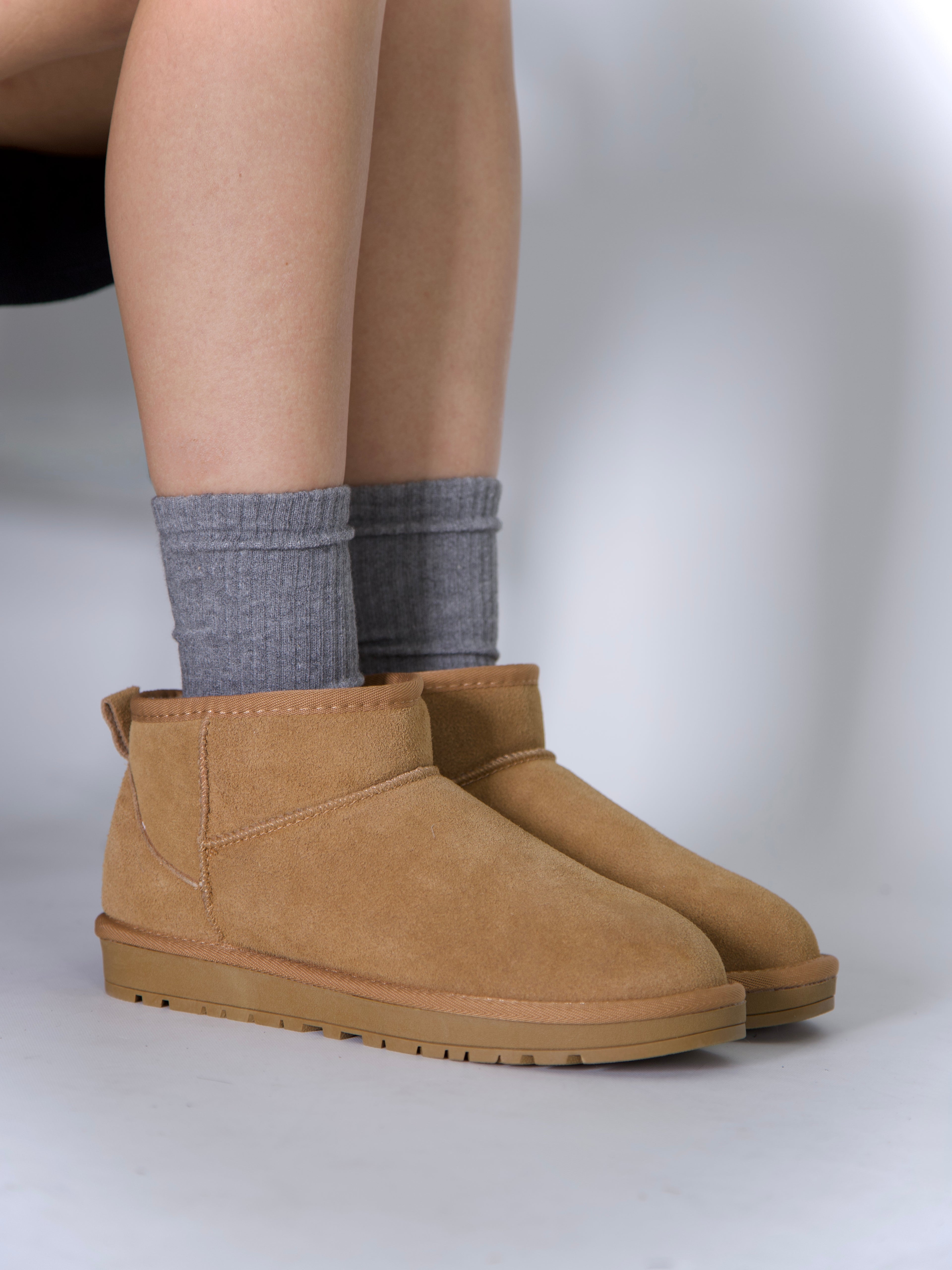 Stato - Taba Hakiki Süet Deri Kadın Bot 25Y-1019