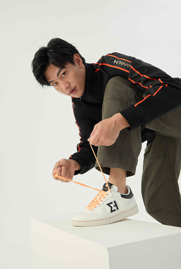 Elhann LS929 Web Neon (Beyaz Turuncu Detaylı) Unisex Sneaker