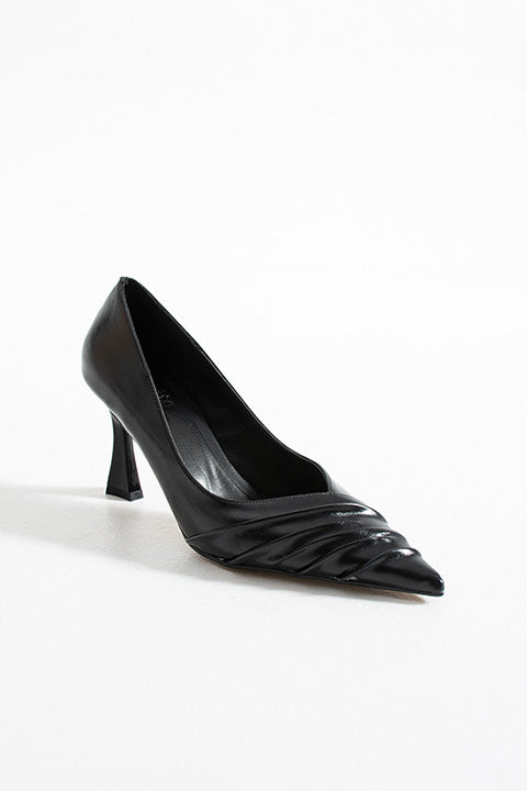 315151122-1 Suni Napa Abiye Topuklu Siyah Kadın Ayakkabı