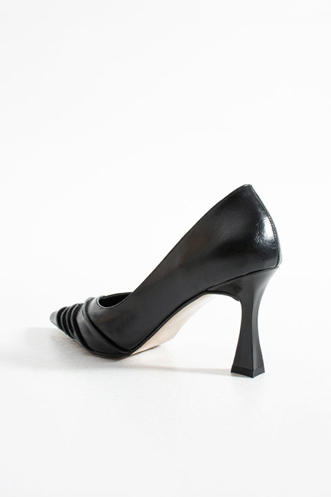 315151122-1 Suni Napa Abiye Topuklu Siyah Kadın Ayakkabı