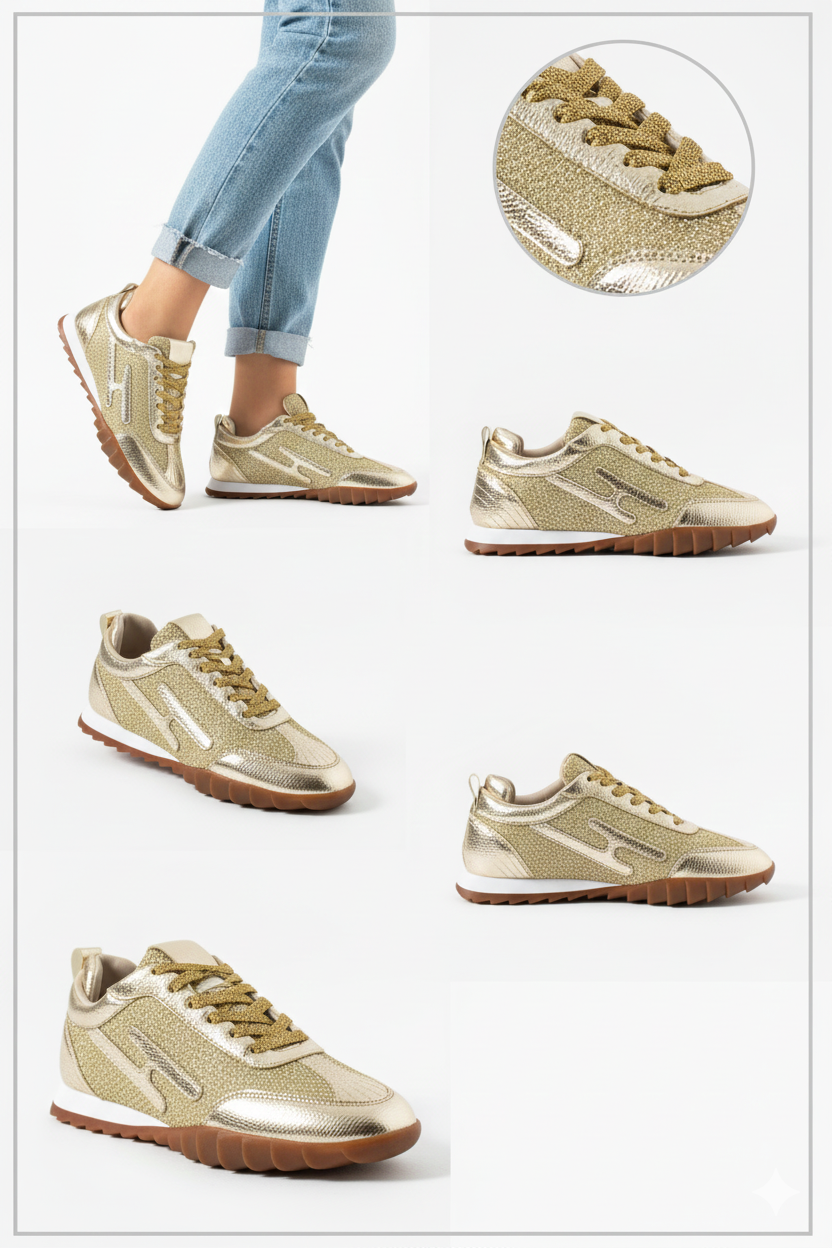 Kadın Comfort Spor Ayakkabı Gold