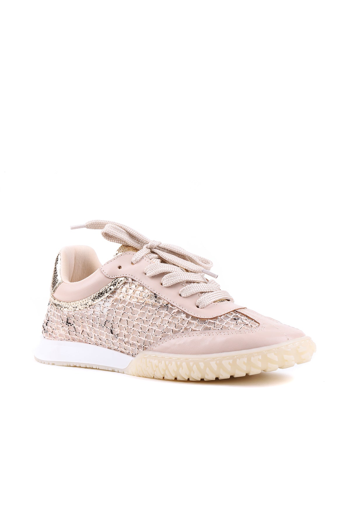 Bej kadın sneaker STATO Torino yakın çekim