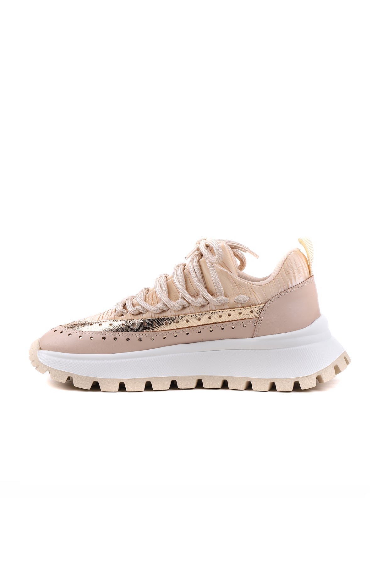 Bej kadın sneaker STATO Regina yakın çekim