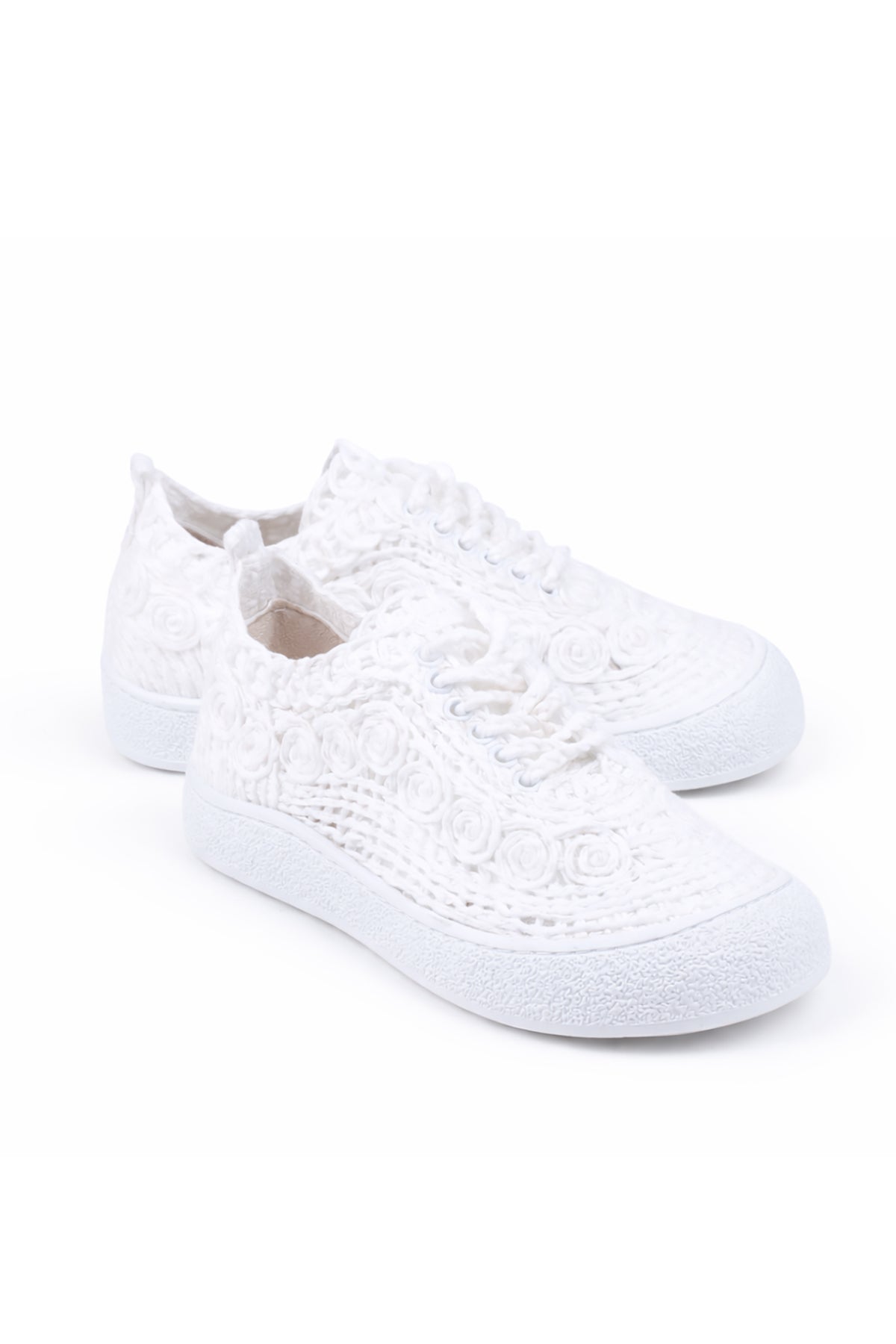 Stato Cloud Pamuk Örgü Hafif Kadın Sneaker – Nefes Alan Yazlık Tasarım