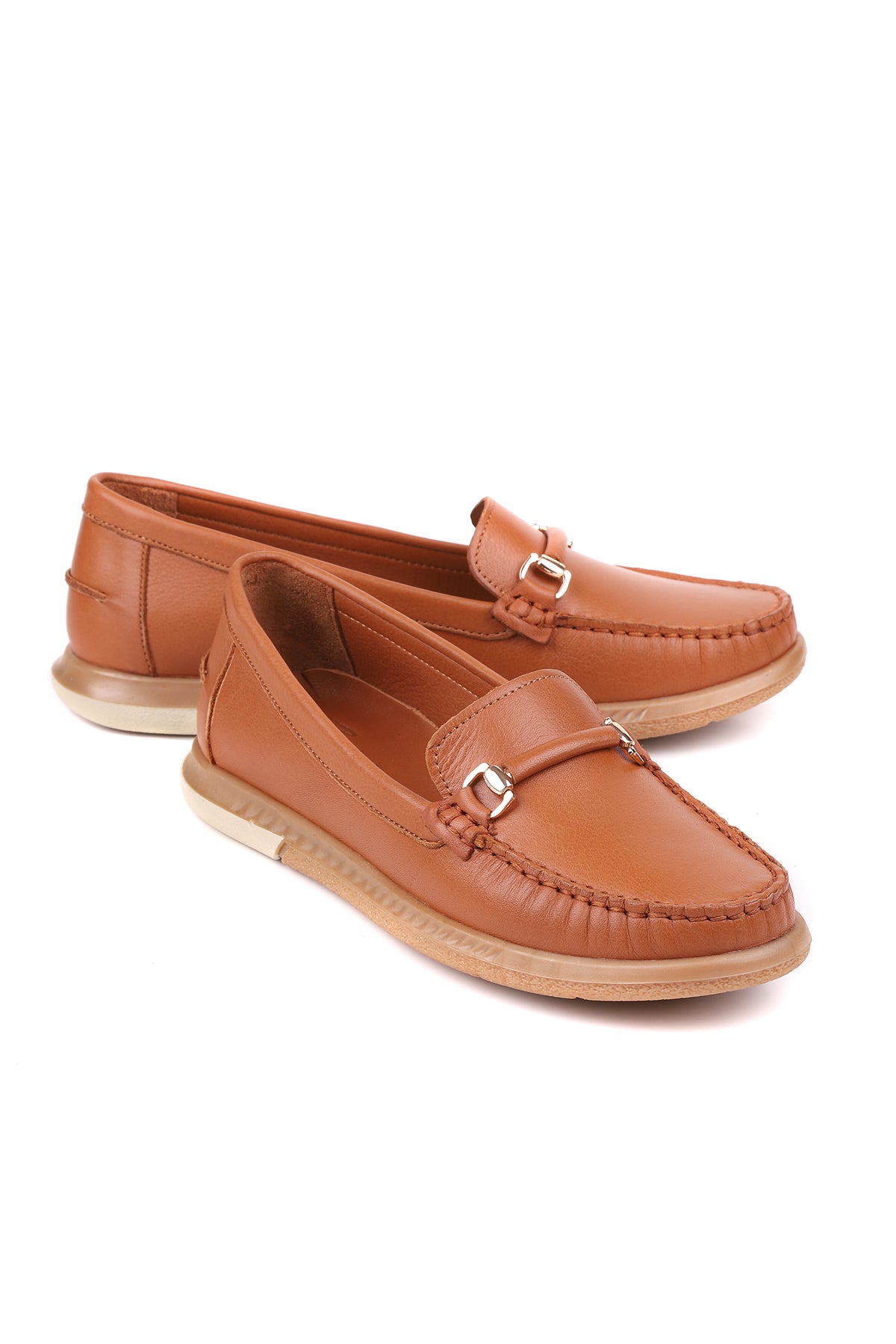 Taba cilt kadın loafer – STATO Seal
