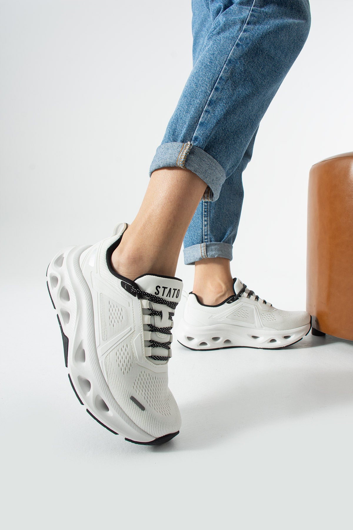 Stato Kadın Comfort Spor Ayakkabı Siyah - Beyaz