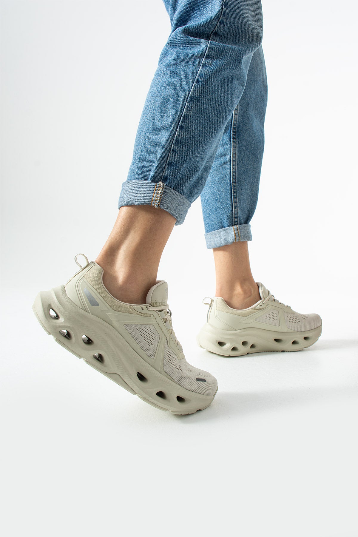 Bej triko kadın sneaker – STATO
