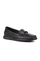 Siyah kadın loafer STATO Seal yakın çekim