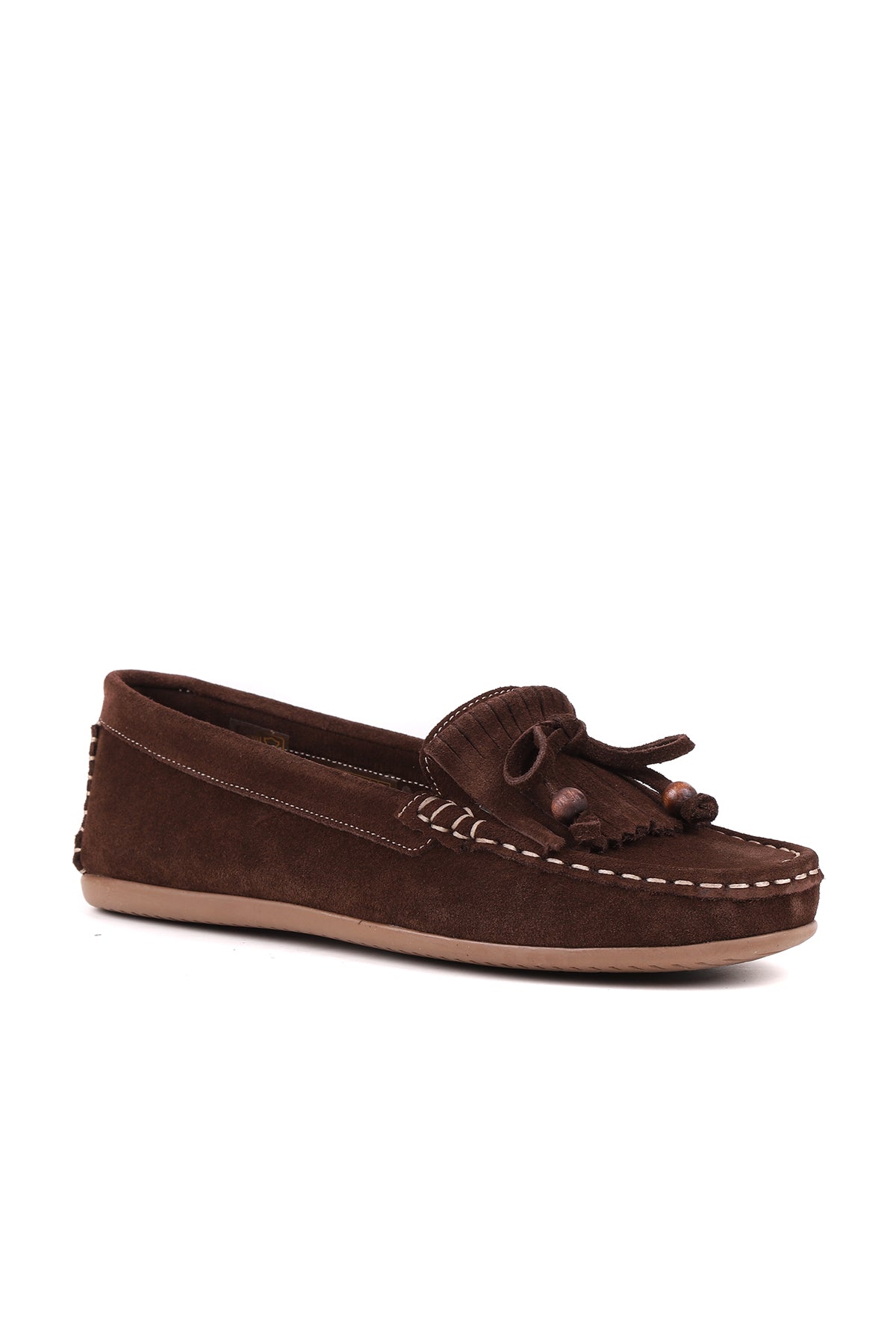 Kahve kadın loafer STATO Melora yakın çekim