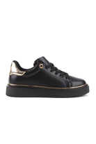 STATO Lisbon minimal şerit kadın sneaker siyah