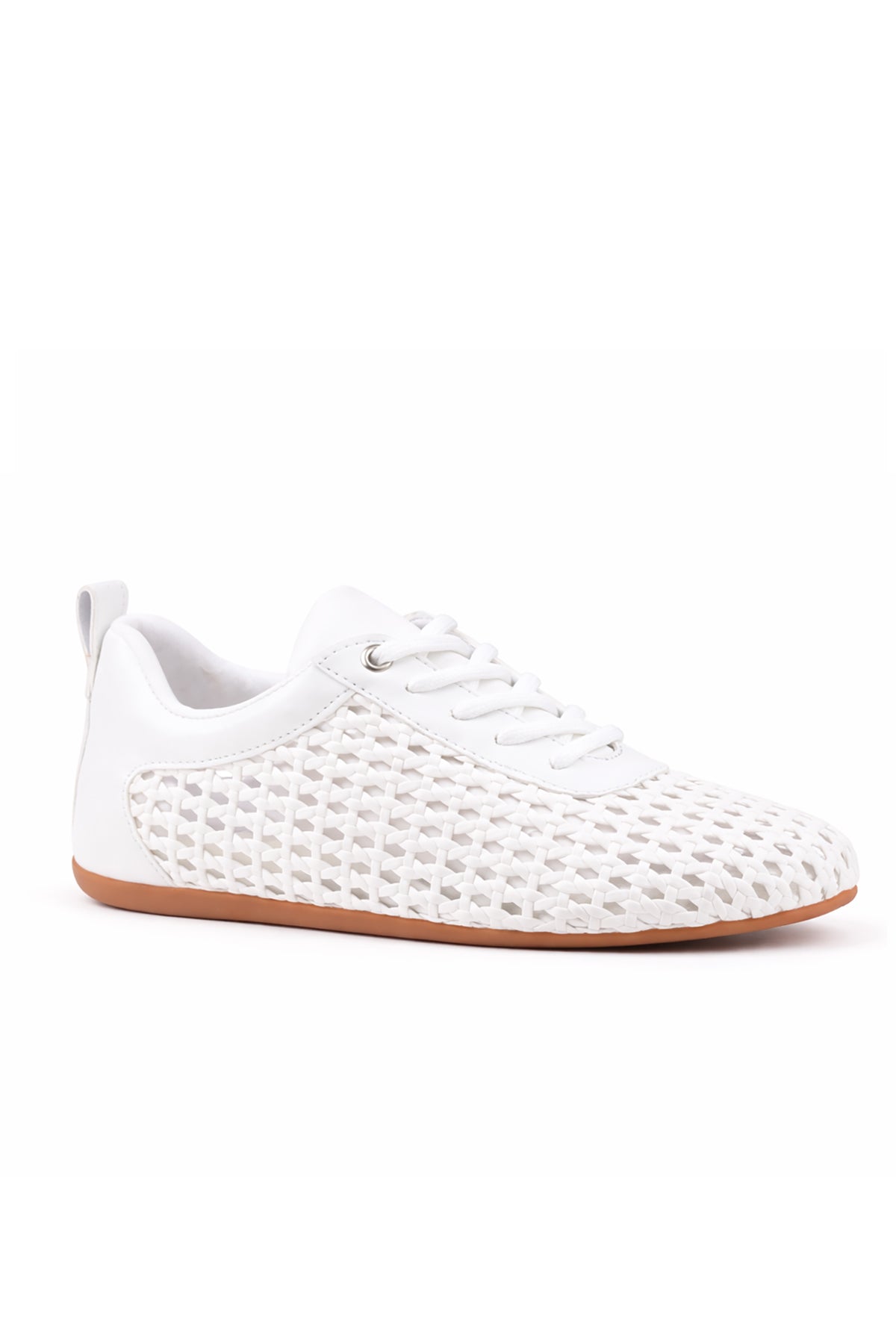 Beyaz kadın sneaker STATO Lina yakın çekim