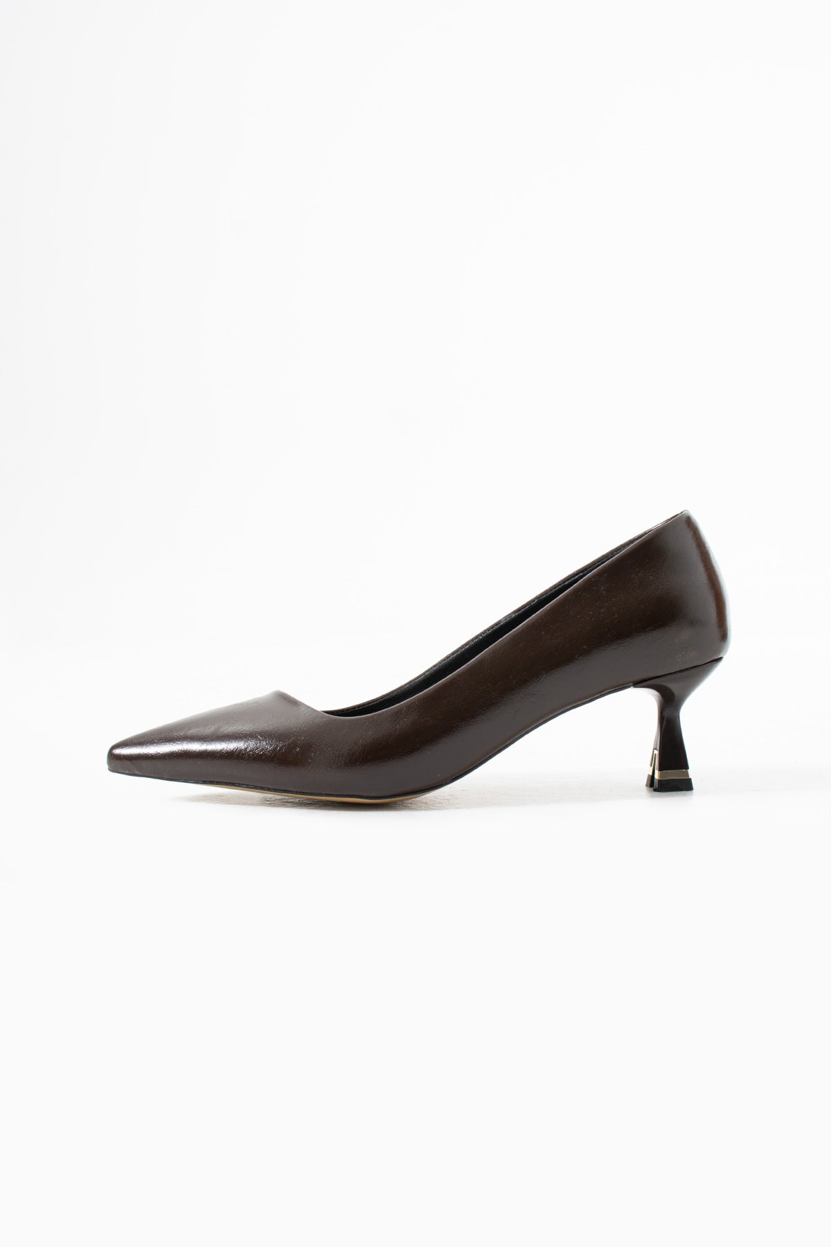 Kahve Tonlu Sivri Burun Topuklu Tasarım Ayakkabı